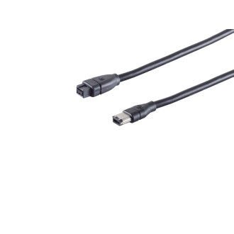 FireWire-cable IEEE 1394B 9po. pl/1394A 6po.  1,8m