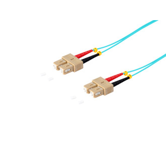 Duplex Patchcable SC SC 50 125µ OM3 aqua 5.0m