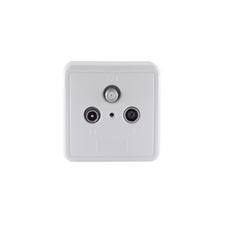 ant. socket, BK+SAT, st.sock. 1db, 3-way SET white