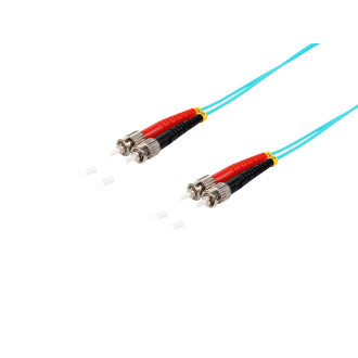 Duplex Patchcable ST ST 50 125µ OM3 aqua 5.0m