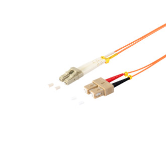 Duplex Patchcable LC/SC 50/125µ, OM2 10,0m