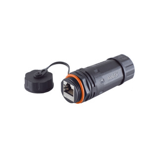 RJ45 coupler, CAT 6a, IP68, short, Outdoor