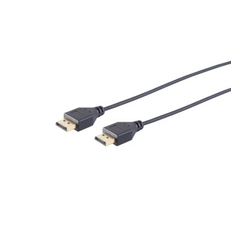 DisplayPort 1.2 connecting cable, 4K, slim, 1,5m