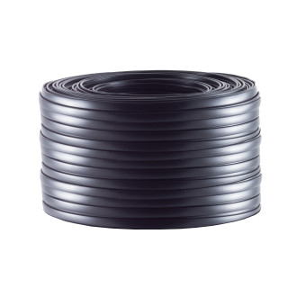 Telephonecable 8-leads flat black 25m