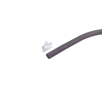Flex cable duct set, 13mm, black, 3.75m