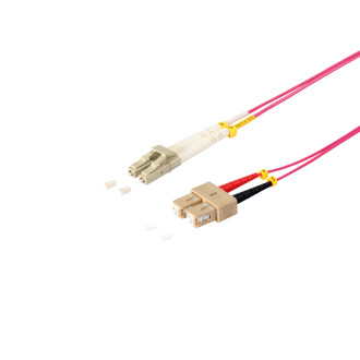 Duplex Patchcable LC SC 50 125µ. OM4 violett.5.0m