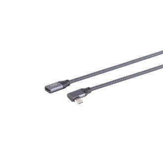 USB-C® extension cable, 3.2, 90°, Pro, 0.25m