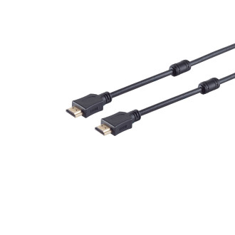 HDMI Cable, 4K, gold pl., ferrite, black, 1m