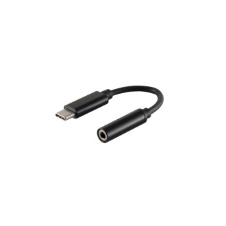 USB-C audio adapter, 3.5mm jack, digital, black