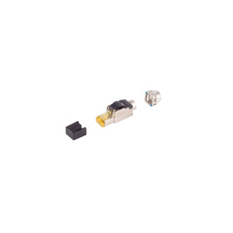 RJ-45 plug, toolless, Cat. 6A, STP, bayonet