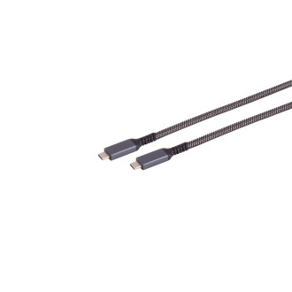 USB-C charge cable, 3.2, 100W PD, textile, 2m