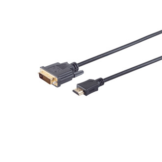 DVI-D adapter cable, HDMI-A plug, bidirect, 10m