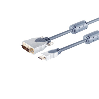 Home-Cinema HDMI-DVI cable, 2m , Ferrit