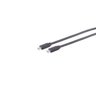 USB-C connecting cable, 2.0, 100W, black, 4m