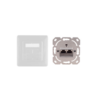 RJ-45 network socket, 2-port, Cat. 6A, 8-ways