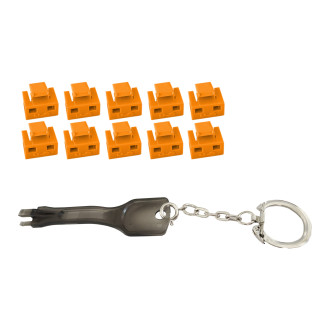 RJ45-Port Blocker SET (11 parts), orange