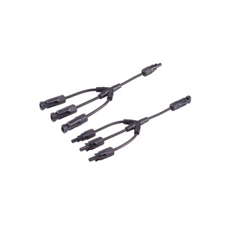 PV4 T-adapter cable Set, 3/1, 4mm², black/bl, 30cm