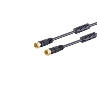 F-plug - F-plug gp. Ferrit, black, 2.5m