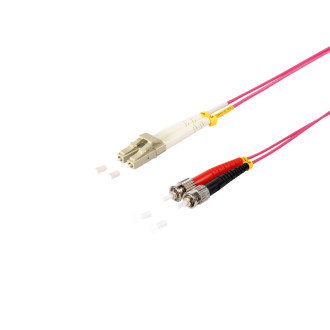 Duplex Patchcable LC ST 50 125µ. OM4 violett. 10m