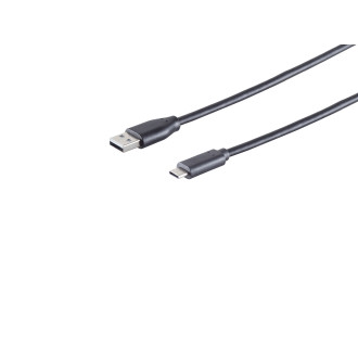 USB-A adapter cable, USB-C, 2.0, black, 3m