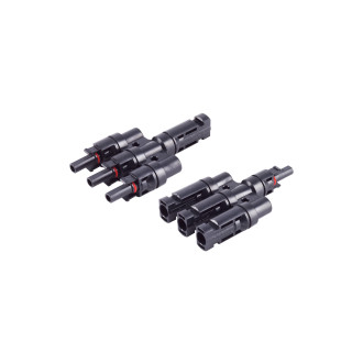 PV4 T-adapter Set, 3/1, IP68, 1.5kV, black