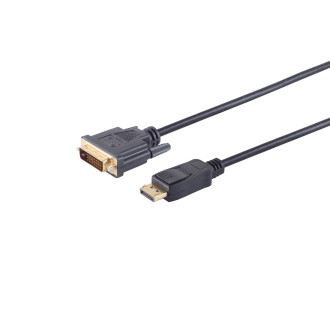 DisplayPort 1.2 adapter cable, DVI-D, 1080p, 5m