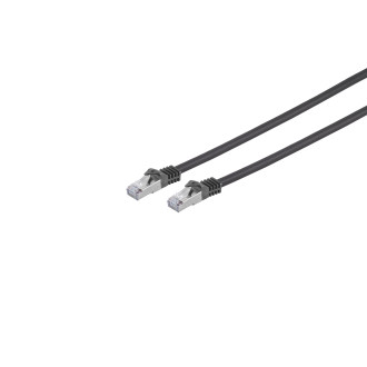 RJ45 Patchcable, Cat. 7 S/FTP, PUR, black, 7.5m