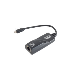 USB-C LAN Adapter, RJ-45, Gigabit, black