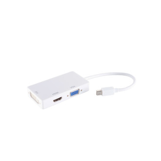 Mini DisplayPort adapter, HDMI/DVI/VGA, white