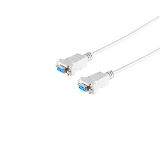 Null-Modem-cable 2x9-pol. Sub-D-jack 3m