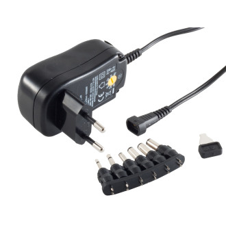 Universal power supply, 6 adapters, 3-12V, 7.2W