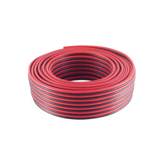 Speaker cable, 2 x 2.5mm², red/black, 25m