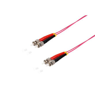 Duplex Patchcable ST ST 50 125µ. OM4 violett. 15m