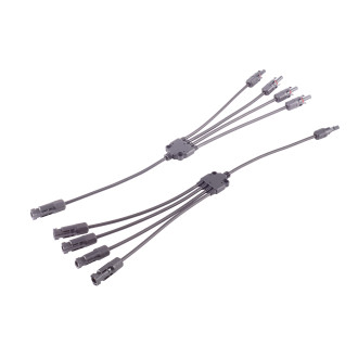 PV4 T-adapter cable Set, 4/1, 6mm², black/bl, 60cm