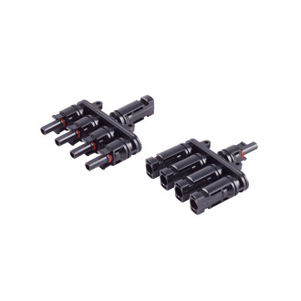 PV4 T-adapter Set, 4/1, IP68, 1.5kV, black