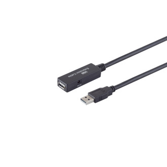 Active USB extension, USB 2.0, 480Mbps, 10m