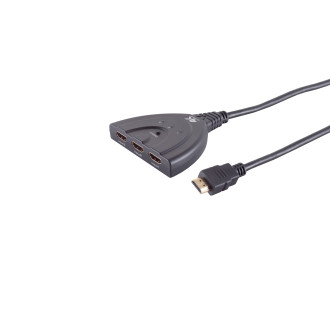 HDMI Switch 3x1, ABS, 4K60Hz, Eco, black