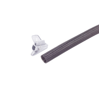 Flex cable duct set, 19mm, black, 7.5m