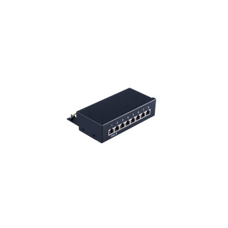 cat 6A Patchpanel shielded 500 MHz black 8 Port