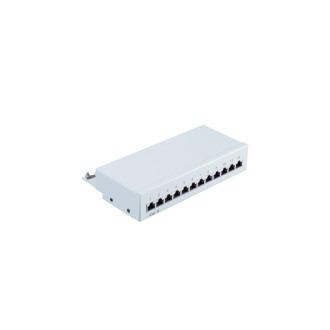 Patchpanel Cat.6, 12-Port lightgrey