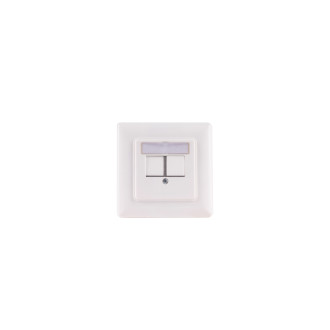 Keystone mount frame, double, ST, 80x80mm, set