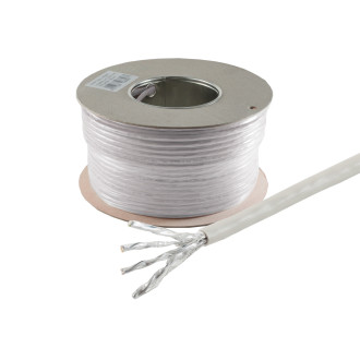 Cat.6 patch cord, S/FTP, bulk, LSZH, grey, 25m