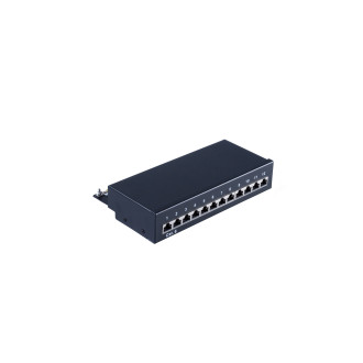 Patchpanel Cat.6, 12-Port black
