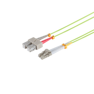 FO Patchcable LC/SC 50/125µ, OM5 lime green, 15m