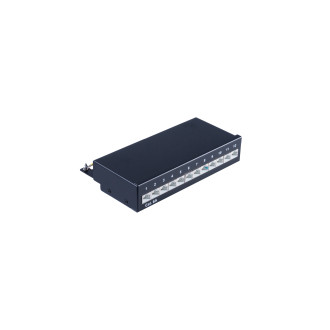Patchpanel Cat.6A, 12-Port black