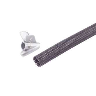 Flex cable duct set, 25mm, black, 7.5m