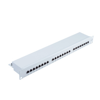 Patchpanel Cat.6, 24-Port lightgrey