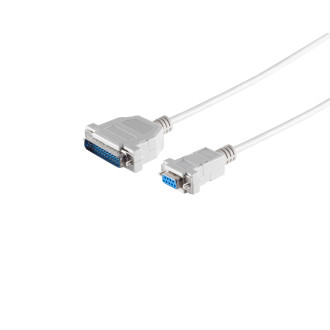 Modem-cable 9pol Sub D-jack/25pol Sub D-pl 1.8m