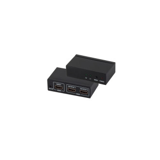 HDMI Splitter 1x2, metal, 4K30Hz, black