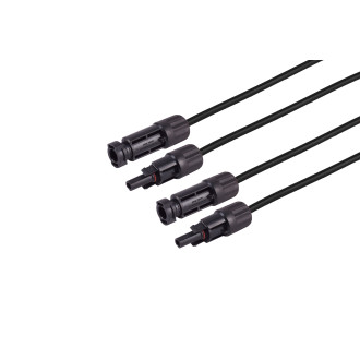 PV4 extension, 6mm², 2pcs set black/black, 10m